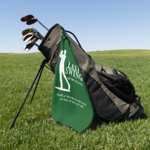 Letztes Swing vor dem Ring Golf Bachelor Golfhandtuch