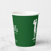 Letztes Swing vor dem Ring Golf Bachelor Pappbecher (Links)