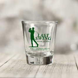 Letztes Swing vor dem Ring Golf Bachelor Schnapsglas