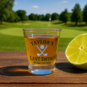 Letztes Swing vor dem Ring Golf Bachelor Schnapsglas