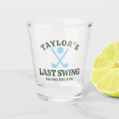 Letztes Swing vor dem Ring Golf Bachelor Schnapsglas (Vorderseite)