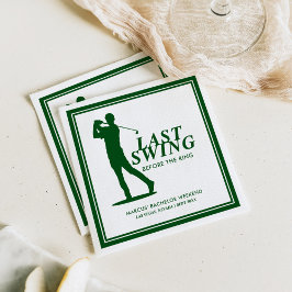 Letztes Swing vor dem Ring Golf Bachelor Serviette