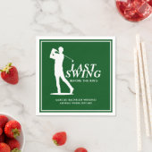 Letztes Swing vor dem Ring Golf Bachelor Serviette (Beispiel)