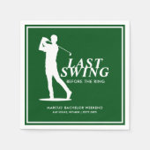 Letztes Swing vor dem Ring Golf Bachelor Serviette (Vorderseite)