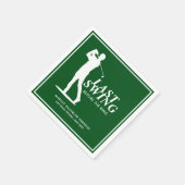 Letztes Swing vor dem Ring Golf Bachelor Serviette (Ecke)
