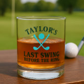Letztes Swing vor dem Ring Golf Bachelor Whiskyglas