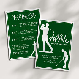 Letztes Swing vor dem Ring Golf Bachelor Wochenend Einladung