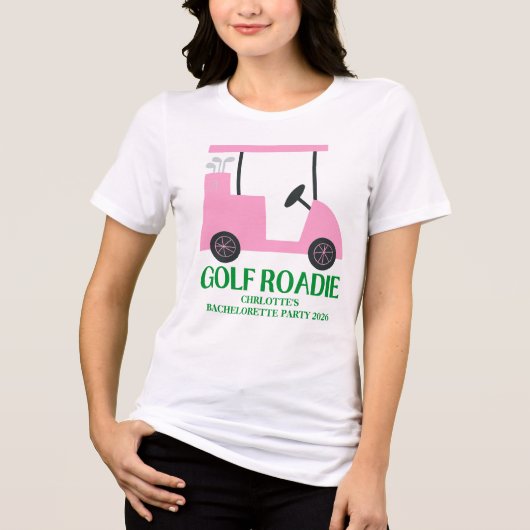 Letztes Swing vor dem Ring Golf Bachelorett Tri-Blend Shirt (Vorderseite)