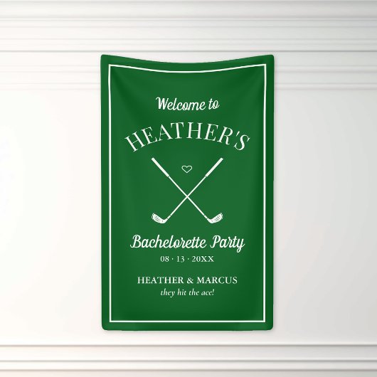 Letztes Swing vor dem Ring Golf Bachelorette Banner