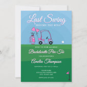 Letztes Swing vor dem Ring! Golf Bachelorette Einladung (Vorderseite)