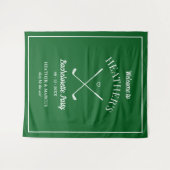 Letztes Swing vor dem Ring Golf Bachelorette Wandteppich (Vorderseite (Horizontal))