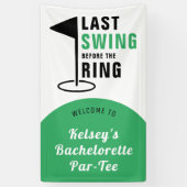 Letztes Swing vor dem Ring Golf Junggeselinnen-Abs Banner (Vertikal)