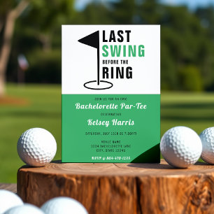 Letztes Swing vor dem Ring Golf Junggeselinnen-Abs Einladung
