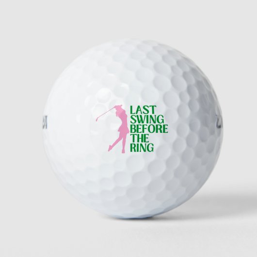 Letztes Swing vor dem Ring Golf Junggeselinnen-Abs Golfball (Vorderseite)