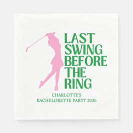 Letztes Swing vor dem Ring Golf Junggeselinnen-Abs Serviette