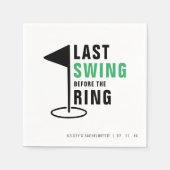 Letztes Swing vor dem Ring Golf Junggeselinnen-Abs Serviette (Vorderseite)