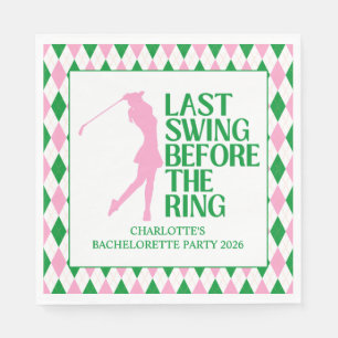 Letztes Swing vor dem Ring Golf Junggeselinnen-Abs Serviette