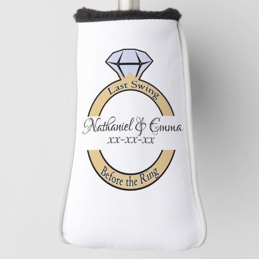 Letztes Swing vor dem Ring, Junggeselinnen-Abschie Golf Headcover (Rotieren 90)