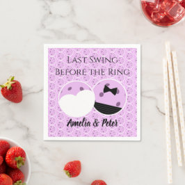 Letztes Swing vor dem Ring Pre-Wedding Pickleball Serviette