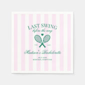 Letztes Swing vor dem Ring Retro Tennis Bach Serviette (Vorderseite)