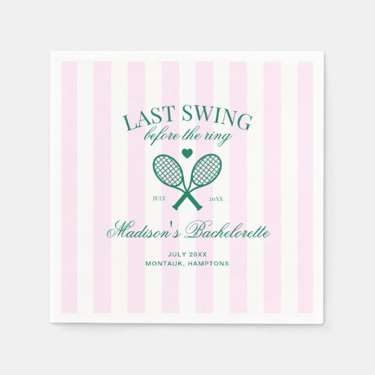 Letztes Swing vor dem Ring Retro Tennis Bach Serviette (Vorderseite)