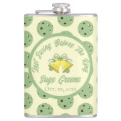 Letztes Swing vor dem Ring Sage & Cream Pickleball Flachmann (Vorderseite)