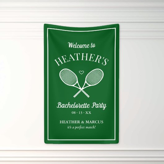 Letztes Swing vor dem Ring Tennis Bachelorette Banner