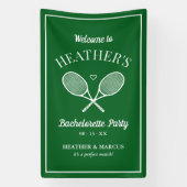 Letztes Swing vor dem Ring Tennis Bachelorette Banner (Vertikal)