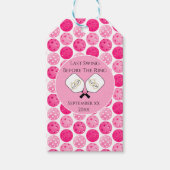 Letztes Swing vor der Hochzeit Pickleball Pink Geschenkanhänger (Vorderseite)