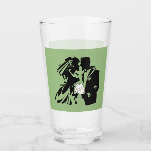 Letztes Swing vor der Hochzeitsfeier Glas (Rückseite)