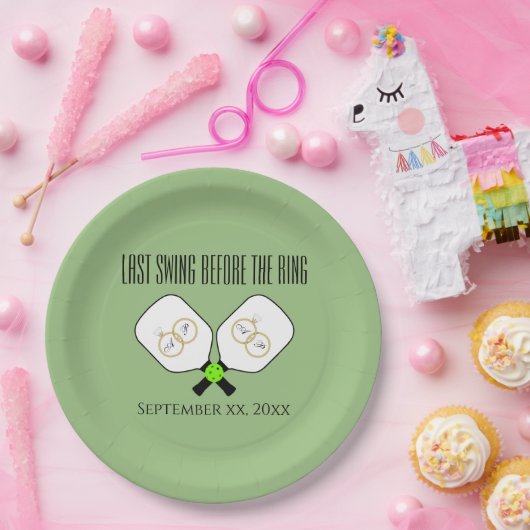 Letztes Swing vor der Hochzeitsfeier Pappteller (Party)