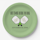 Letztes Swing vor der Hochzeitsfeier Pappteller (Vorderseite)