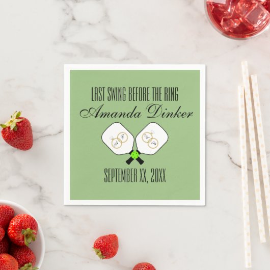 Letztes Swing vor der Hochzeitsfeier Serviette (Beispiel)