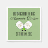 Letztes Swing vor der Hochzeitsfeier Serviette (Vorderseite)