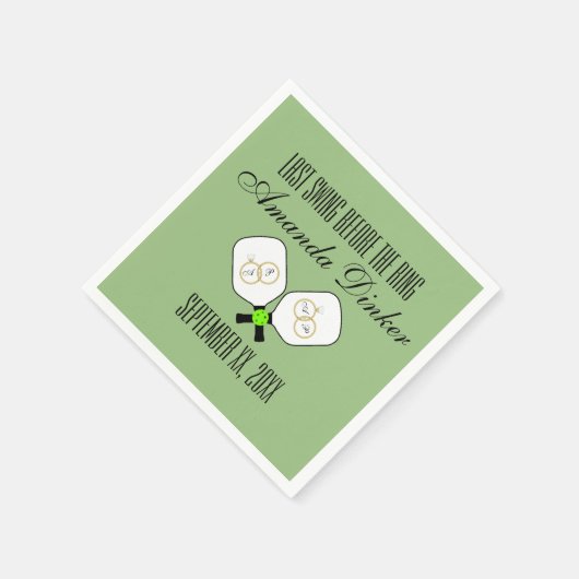 Letztes Swing vor der Hochzeitsfeier Serviette (Ecke)