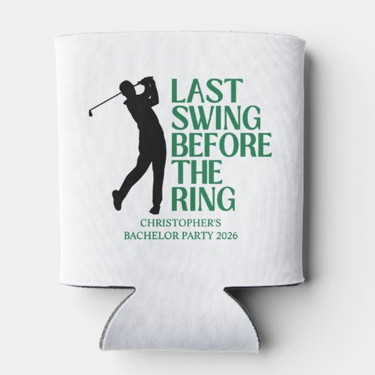Letztes Swing vor der Ring Golf Bachelor Party Dosenkühler (Rückseite)