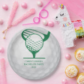 Letztes Swing vor der Ring Golf Bachelor Party Pappteller (Party)