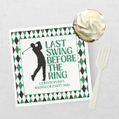 Letztes Swing vor der Ring Golf Bachelor Party Serviette