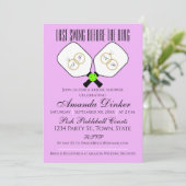 Letztes Swing vor der Ring-Hochzeit Pickleball Einladung (Stehend Vorderseite)