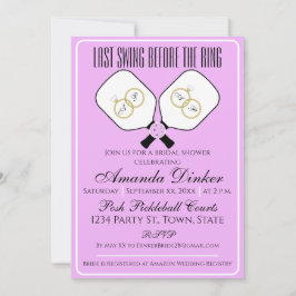 Letztes Swing vor der Ring-Hochzeit Pickleball Einladung