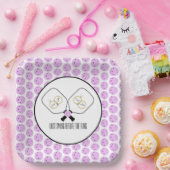 Letztes Swing vor der Ring-Hochzeit Pickleball Pappteller (Party)