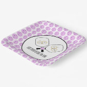 Letztes Swing vor der Ring-Hochzeit Pickleball Pappteller (Gewinkelt)