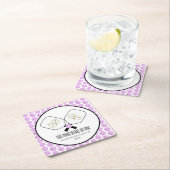 Letztes Swing vor der Ring-Hochzeit Pickleball Rechteckiger Pappuntersetzer (Vor Ort)