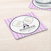 Letztes Swing vor der Ring-Hochzeit Pickleball Rechteckiger Pappuntersetzer (angewinkelt)