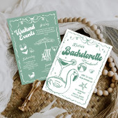 Letztes Toast Green Beach Bachelorette Wochenende Einladung
