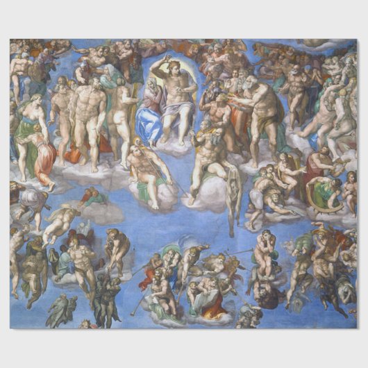 Letztes Urteil der Sixtinischen Kapelle von Michel Geschenkpapier (Flach)