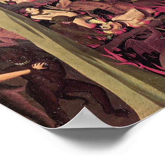 Letztes Urteil, Detail Hell, c.1431 Poster (Ecke)