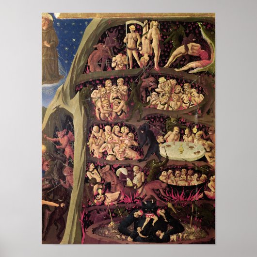 Letztes Urteil, Detail Hell, c.1431 Poster (Vorne)