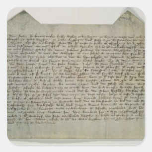 Letztes werden und Testamentkünstler Meister Quadratischer Aufkleber