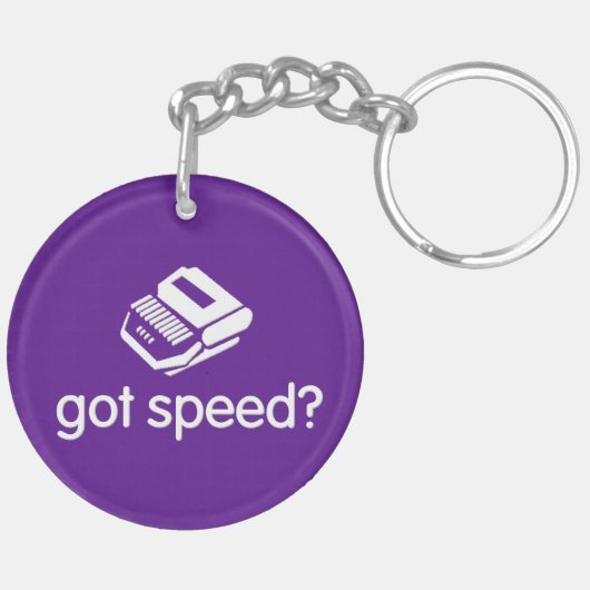 letztes Wort got Geschwindigkeit steno Schlüsselanhänger (Rückseite komplett)